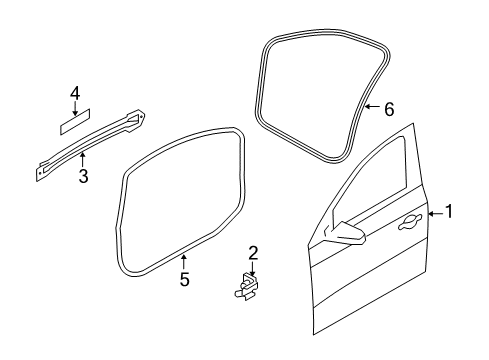 2010 Audi Q5 Front Door