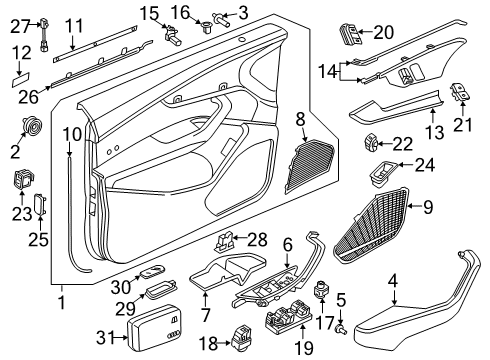 2018 Audi S5 Light Bar Diagram for 8W6-947-206