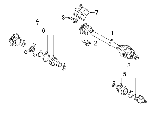 2013 Audi RS5 Drive Axles - Front