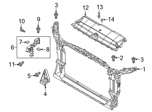 2022 Audi S6 Radiator Support