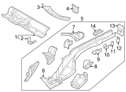 2022 Audi Q3 Side Rails & Crossmember