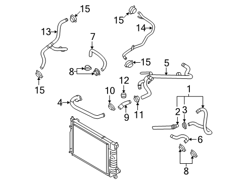 2005 Audi S4 Hoses, Lines & Pipes Diagram 4