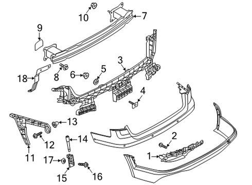 2023 Audi A4 allroad Bumper & Components - Rear Diagram 2