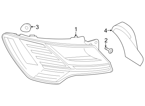 2024 Audi Q8 e-tron Sportback Tail Lamps Diagram 1