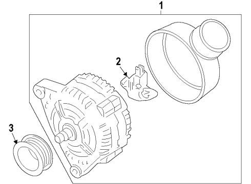 2012 Audi TT Quattro Alternator Diagram for 07K-903-023-A