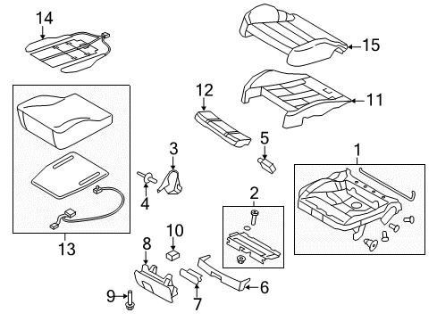 2011 Audi Q5 Front Seat Components Diagram 2