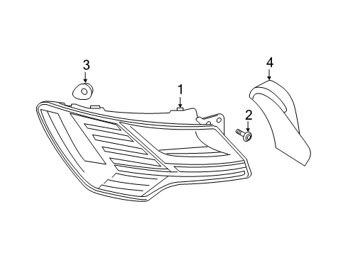 2023 Audi e-tron Sportback Tail Lamp Assembly Diagram for 4KE-945-092-E