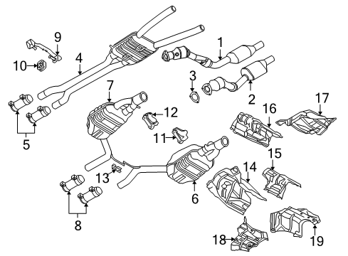 2005 Audi S4 Exhaust Components Diagram 2