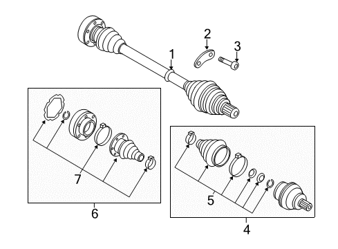 2015 Audi A3 Drive Axles - Rear