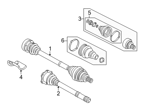 2001 Audi S8 Drive Axles - Front