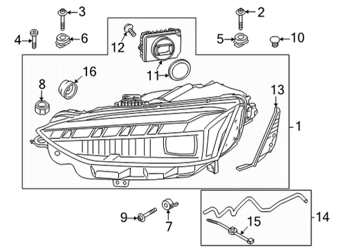 2022 Audi RS5 Headlamp Components