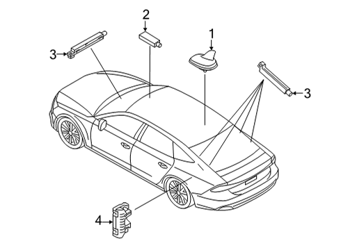 2022 Audi RS7 Sportback Antenna & Radio