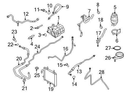 2010 Audi R8 Cooler Line Diagram for 423-422-891-C