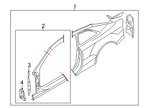 2008 Audi S5 Aperture Panel, Uniside