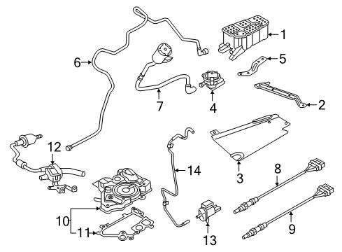 2018 Audi A4 Quattro Emission Components Diagram 1