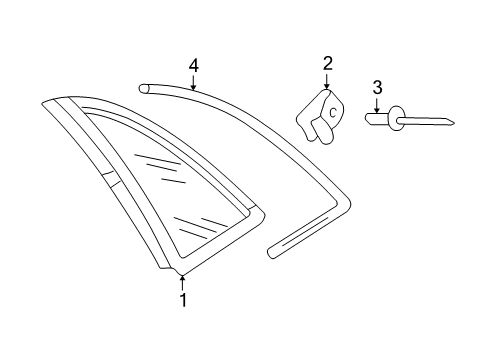 2007 Audi S4 Quarter Panel - Glass & Hardware