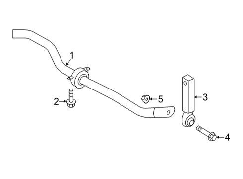 2022 Audi RS5 Stabilizer Bar & Components - Rear