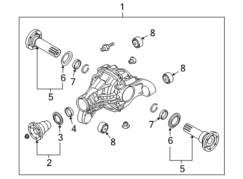 2010 Audi Q7 Axle & Differential - Rear