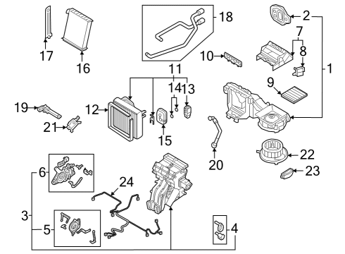 2023 Audi RS3 A/C Evaporator & Heater Components