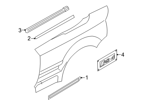 2007 Audi S4 Exterior Trim - Quarter Panel