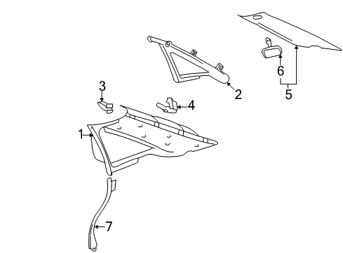 1996 Audi A4 Interior Trim - Quarter Panels