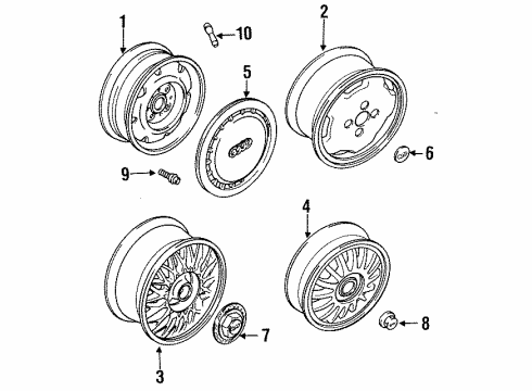 1991 Audi 100 Quattro Wheels, Covers & Trim