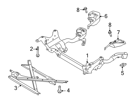 2010 Audi S5 Suspension Mounting - Front