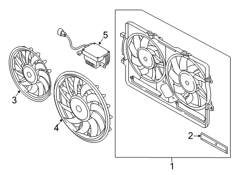 2018 Audi Q3 Cooling System, Radiator, Water Pump, Cooling Fan Diagram 1