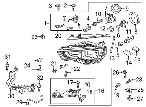 2013 Audi allroad Bulbs Diagram 4