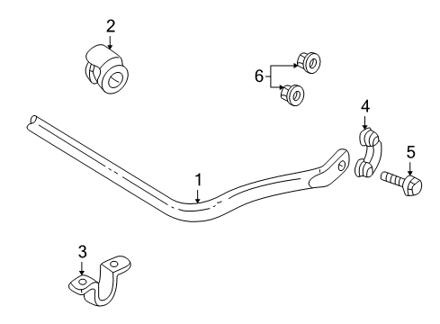 2005 Audi Allroad Quattro Stabilizer Bar & Components - Front