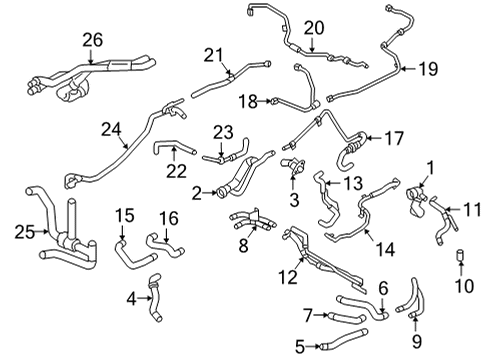 2024 Audi RS5 Hoses, Lines & Pipes Diagram 1