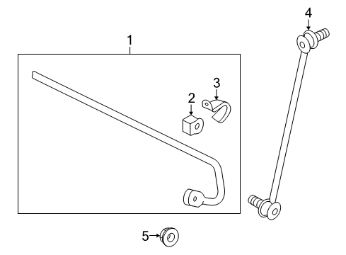 2008 Audi TT Quattro Stabilizer Bar & Components - Front