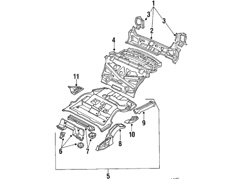 1992 Audi 80 Quattro Rear Body Diagram 2