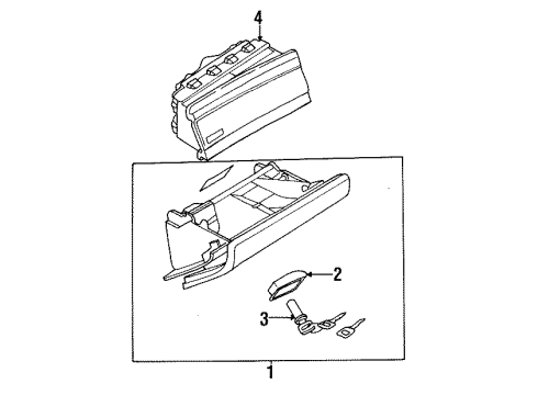 1998 Audi Cabriolet Glove Box