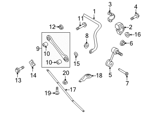 2008 Audi TT Rear Suspension, Control Arm Diagram 5