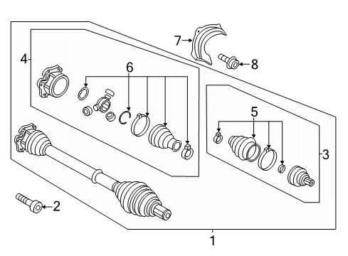 2022 Audi S5 Drive Axles - Front