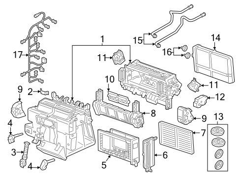 2022 Audi A6 allroad A/C Evaporator & Heater Components