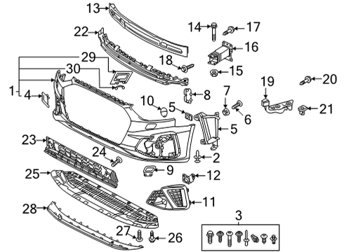 2021 Audi S4 Bumper & Components - Front