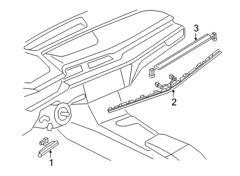 2023 Audi e-tron Quattro Cluster & Switches, Instrument Panel Diagram 3