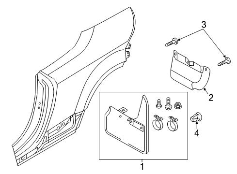 2016 Audi TT Quattro Exterior Trim - Quarter Panel Diagram 1