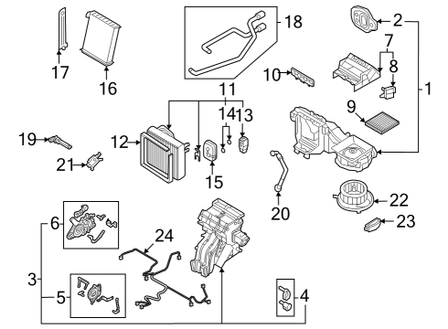 2024 Audi A3 A/C Evaporator & Heater Components