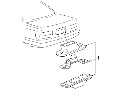 1991 Audi 100 Quattro License Lamps