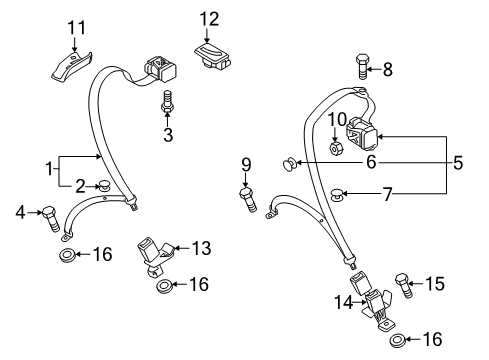 2015 Audi allroad Rear Seat Belts