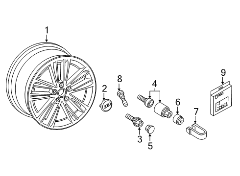 2023 Audi A7 Sportback Wheels Diagram 1