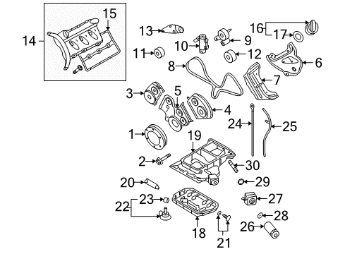 2003 Audi A4 Oil Filter Diagram for 06A-115-561-B