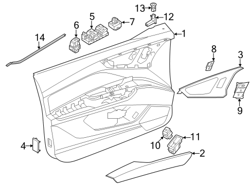 2024 Audi Q4 e-tron Interior Trim - Front Door