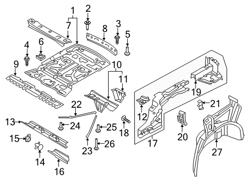 2023 Audi Q7 Rear Floor & Rails