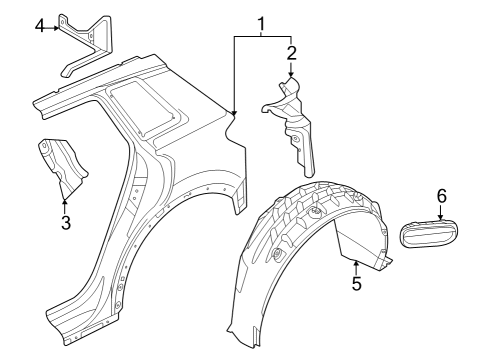 2024 Audi Q4 e-tron Quarter Panel & Components