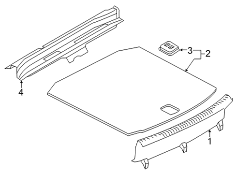 2022 Audi S3 Interior Trim - Rear Body Diagram 1