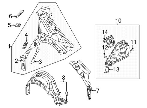 2024 Audi A3 Inner Structure - Quarter Panel